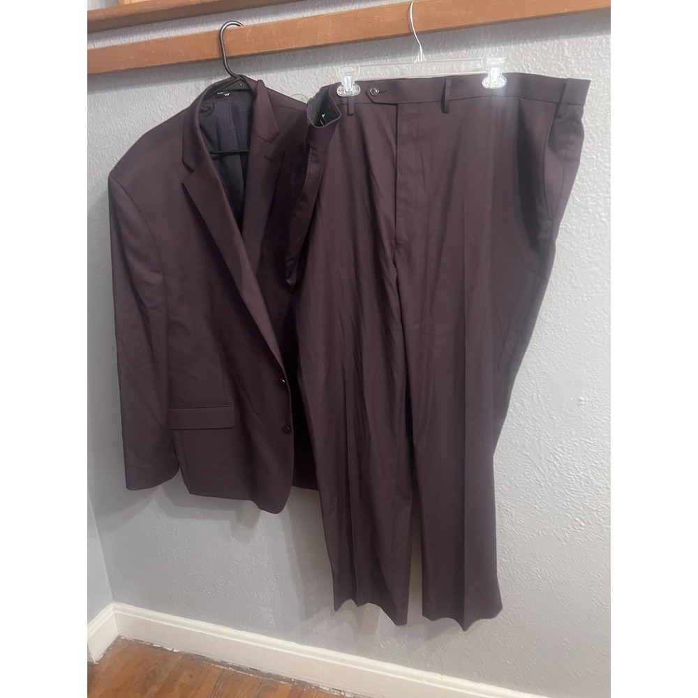 Shaquille O'Neal XLG  Mens Size 56L Maroon Suit Pants 48x32